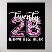 Twenty 26 2026 Happy New Year Leopard Pattern Wome Poster (Voorkant)