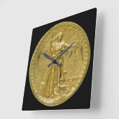 Twenty Dollar Gold Piece Liberty Beeld 1907 Vierkante Klok (Hoek)