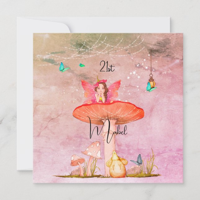 Twenty Eerste 21e Mushroom Fantasy Fairy Muis (Voorkant)
