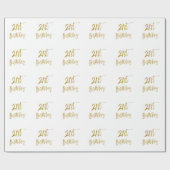 Twenty First Birthday-inpakpapier Cadeaupapier (Vlak)
