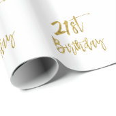 Twenty First Birthday-inpakpapier Cadeaupapier (Rol Hoek)