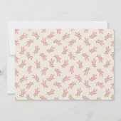 Twenty First Birthday Party 21 Roze Bloemen  Kaart (Achterkant)