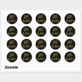 Twenty First Gold Foil Verjaardag Sticker (Vel)