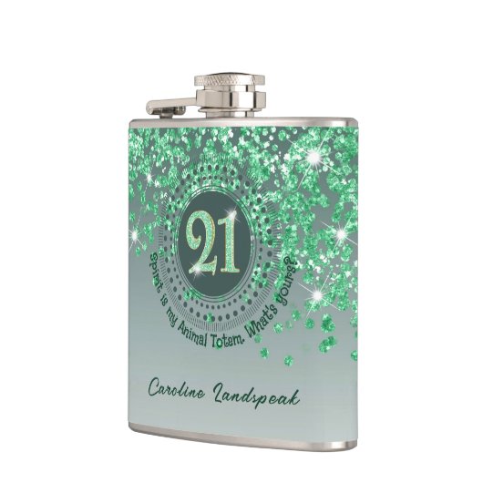 Twenty First & Green Glitter & Drink offerte Heupfles (Links)