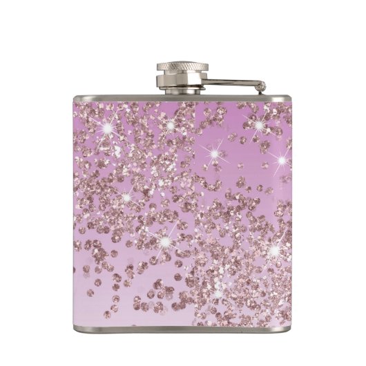 Twenty First & Roos Gold Glitter & Drink Quote Heupfles (Achterkant)