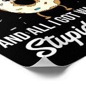 Twenty Five Years Of Employment Donut 25 Year Work Poster (Hoek)