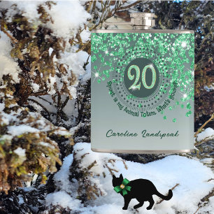 Twenty & Green Glitter & Drink Quote Heupfles