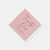 Twenty One Birthday | Dusty Rose Pink Elegant Servet (Hoek)