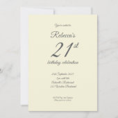 Twenty One Rozen 21ste verjaardag Uitnodiging (Voorkant)