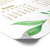 Twenty Twenty Bloemstuk en Naam Nep Gouden Kalende Poster (Hoek)