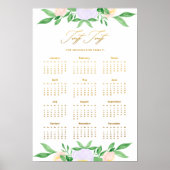 Twenty Twenty Bloemstuk en Naam Nep Gouden Kalende Poster (Voorkant)