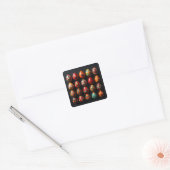 Twenty Warm Tone Easter Eggs Vierkante Sticker (Envelop)