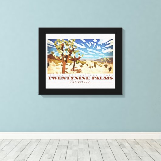 Twentynine Palms Califorina Canvas Afdruk (Insitu (Houten vloer))