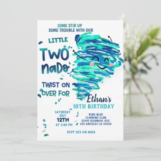 tweonado Uitnodiging (Staand voorkant)