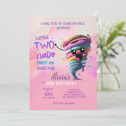 tweonado Uitnodiging (Staand voorkant)