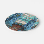 Twergbrug in een fantasiestad papieren bordje (Gekanteld)