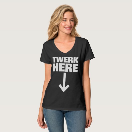 Twerk here 32 t-shirt (Voorkant volledig)