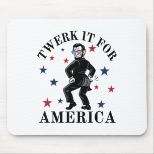 Twerk het voor Amerika Funny Patriotistische Volwa Muismat