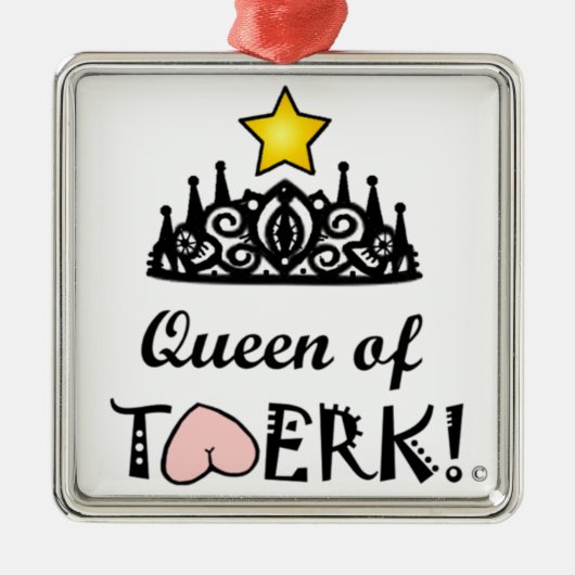 Twerk Star Queen Metalen Ornament (Voorkant)