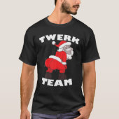 Twerk Team kerstman — Matching Pajamas T-shirt (Voorkant)