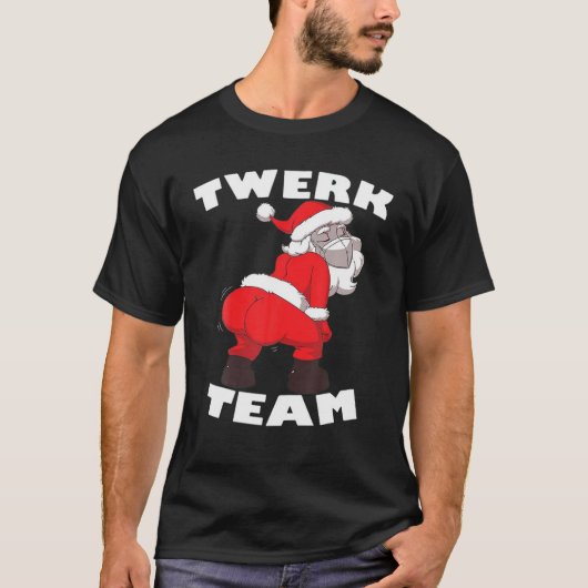 Twerk Team kerstman — Matching Pajamas T-shirt (Voorkant)
