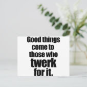 Twerk voor het briefkaart (Staand voorkant)