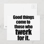 Twerk voor het briefkaart (Voorkant / Achterkant)