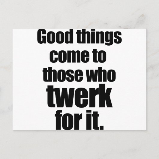 Twerk voor het briefkaart (Voorkant)