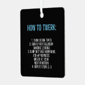 Twerk-zelfstudie - NIET! Metalen Ornament (Voorkant links)