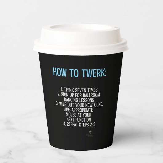 Twerk-zelfstudie - NIET! Papieren Bekers (Voorkant)