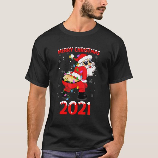 Twerkende Afrikaanse Kerstman T-shirt (Voorkant)