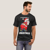 Twerkende kerstman in Maskerkerstboom T-shirt (Voorkant volledig)