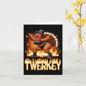 Twerkey Squad Twerking Funny Dancing Turkije Bedan Kaart (Gele Bloem)