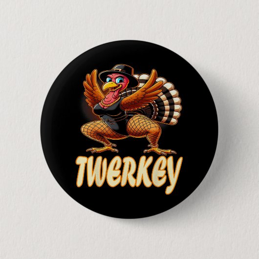 Twerkey Squad Twerking Funny Dancing Turkije Bedan Ronde Button 5,7 Cm (Voorkant)