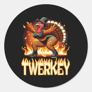 Twerkey Squad Twerking Funny Dancing Turkije Bedan Ronde Sticker