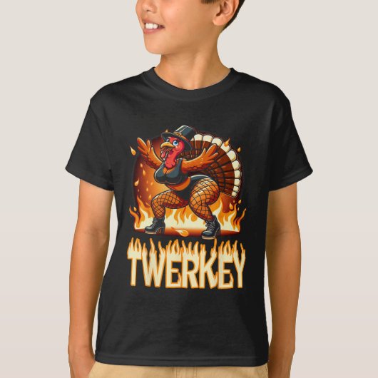 Twerkey Squad Twerking Funny Dancing Turkije Bedan T-shirt (Voorkant)