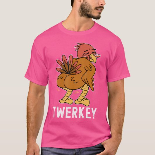 Twerkey Twerking Turkije Funny Dansende Turkije Be T-shirt (Voorkant)