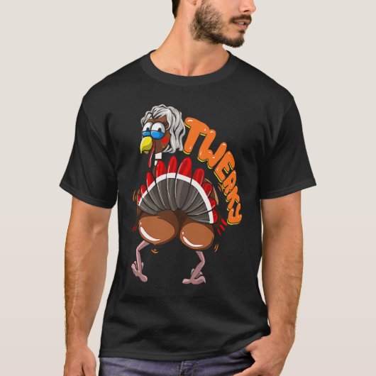 Twerking Turkije T-shirt Twerky Dance Turkije Th (Voorkant)