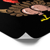 Twerky Turkije Butt Fun Thanksgiving Twerk Dans Pu Poster (Hoek)