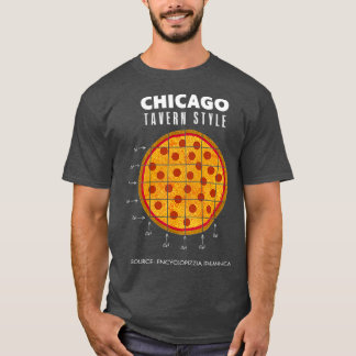 twHistory Regional Pizza Chicago Tavern Style T-shirt