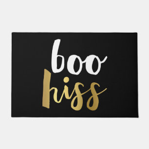 TWhite en Gold Boo Hiss-deurmat Deurmat