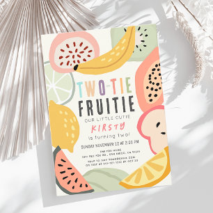Twi-tie Fruitie Kleurrijk Fruit 2e Verjaardag Kaart