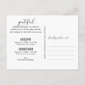 Twice Blessed Photo Twin Birth Aankondigingskaart (Achterkant)