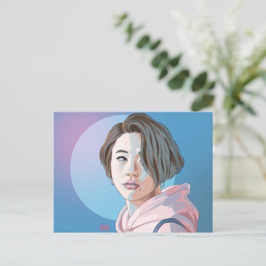 TWICE Chaeyoung Briefkaart Strawberry versie (Staand voorkant)