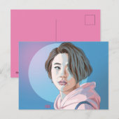TWICE Chaeyoung Briefkaart Strawberry versie (Voorkant / Achterkant)