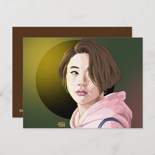 TWICE Chaeyoung Briefkaart Tiger versie (Voorkant / Achterkant)