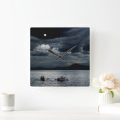 Twice in a Blue Moon Poster Vierkante Klok (Huis)