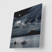 Twice in a Blue Moon Poster Vierkante Klok (Hoek)