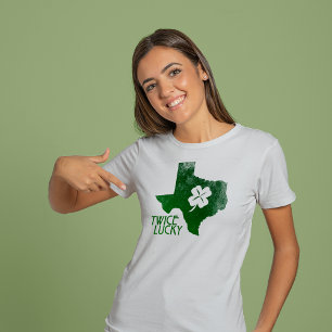 Twice Lucky Texas St. Patrick's Day T-shirt