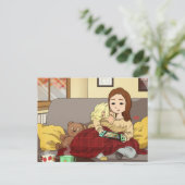 TWICE Myna & Chaeyoung Briefkaart Chibi version (Staand voorkant)